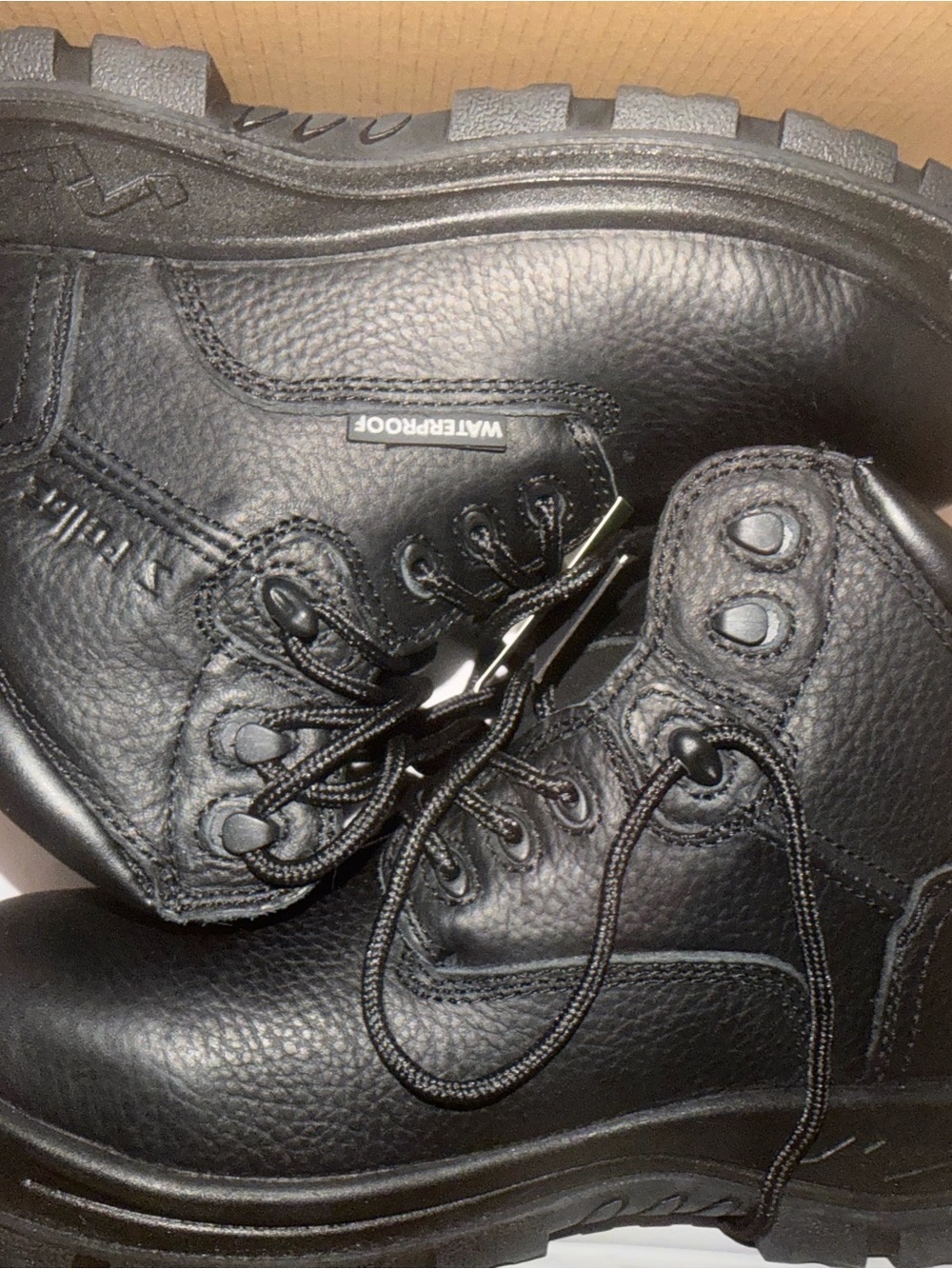 Men's Waterproof Black Work Boots